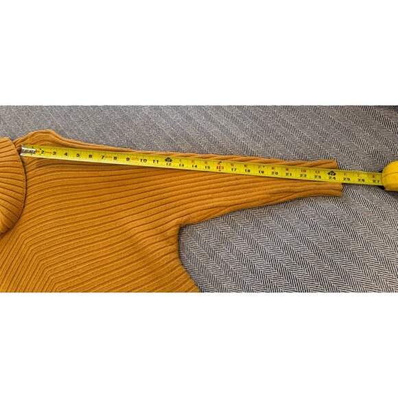 Philosophy Mustard Yellow Ribbed Knit Turtleneck Sweater Womens L - Picture 5 of 8